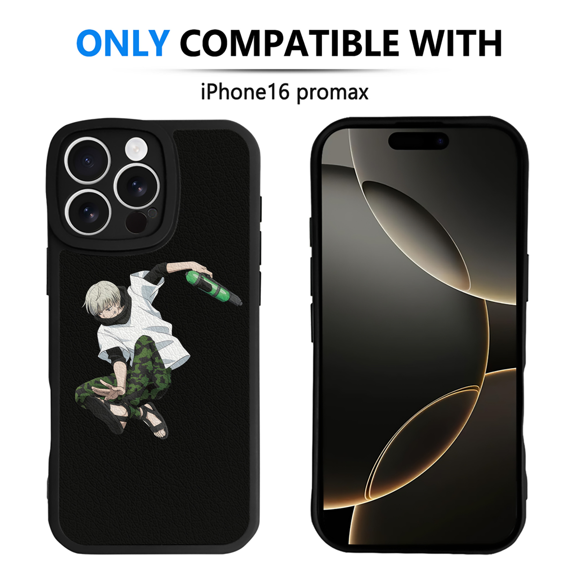 （画像用） 呪術廻戦 Jujutsu Kaisen 【iPhone 16シリーズ対応】シリコンスマホケース（レザー調） 材質：シリコン